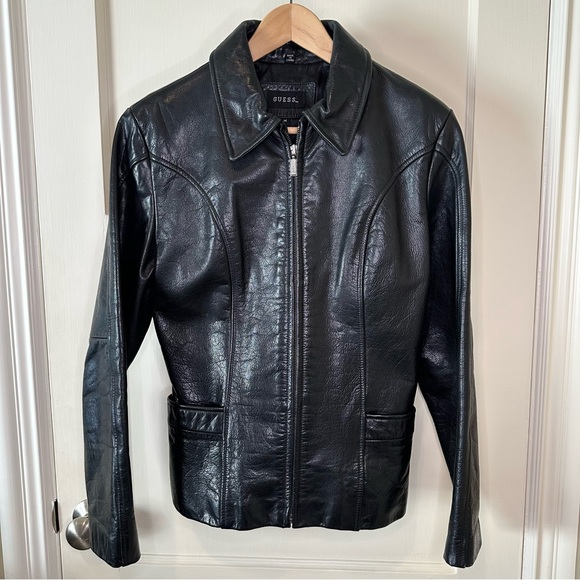 Guess Jackets & Blazers - Guess Vintage 90"s Leather Jacket - Size Medium